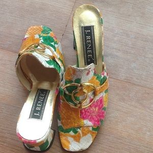 J. Renee multi color shoes size 6 1/2 slip on.